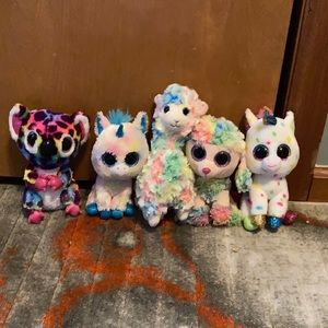 5 pack rainbow beanie boos